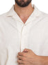 Off - White Tennis Collar Linen Shirt - Khotwh